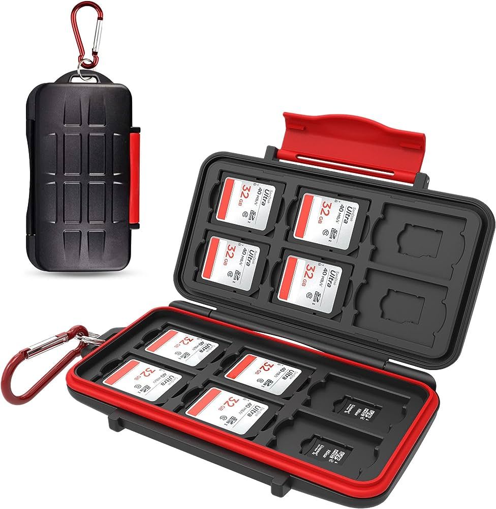 Kiorafoto Professional Water-Resistant Anti-Shock Holder Storage SD SDHC SDXC TF Memory Card Case... | Amazon (US)