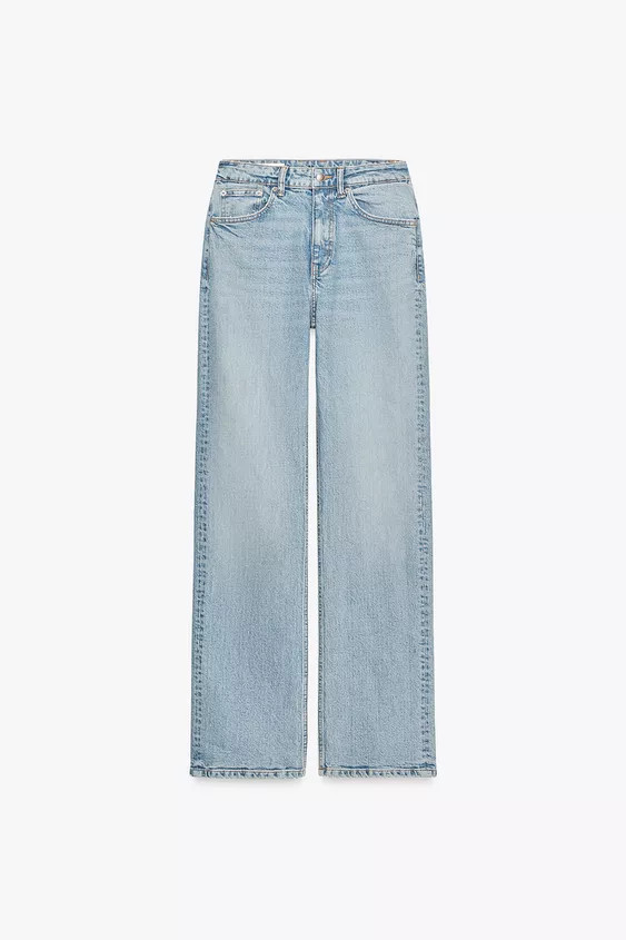 TRF STRAIGHT HIGH-WAIST JEANS | Zara UK
