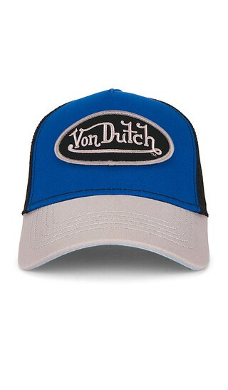 Von Dutch Staple Trucker Hat in Blue. | Revolve Clothing (Global)