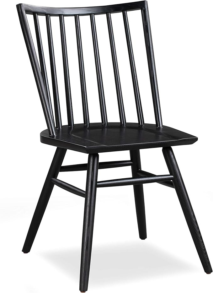 POLY & BARK Talia Dining Chair, Ash Wood, Black | Amazon (US)