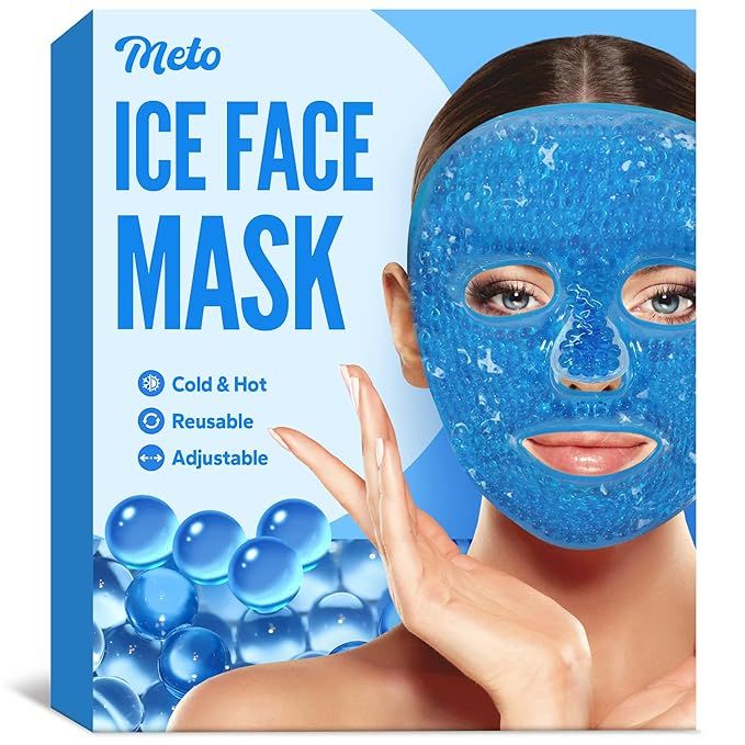Meto Ice Face Mask, Ice Mask for Face, Face Ice Pack Reduce Face Puff, Dark Circles, Gel Beads Ho... | Amazon (US)