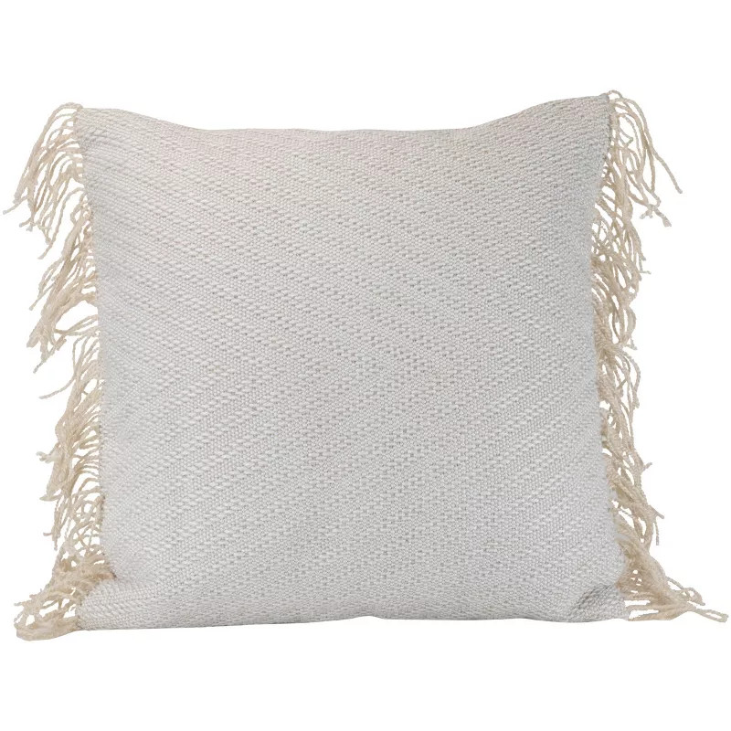 Chevron Pattern Hand Woven 18x18" Outdoor Decorative Throw Pillow with Hand Tied Fringe - Foresid... | Target