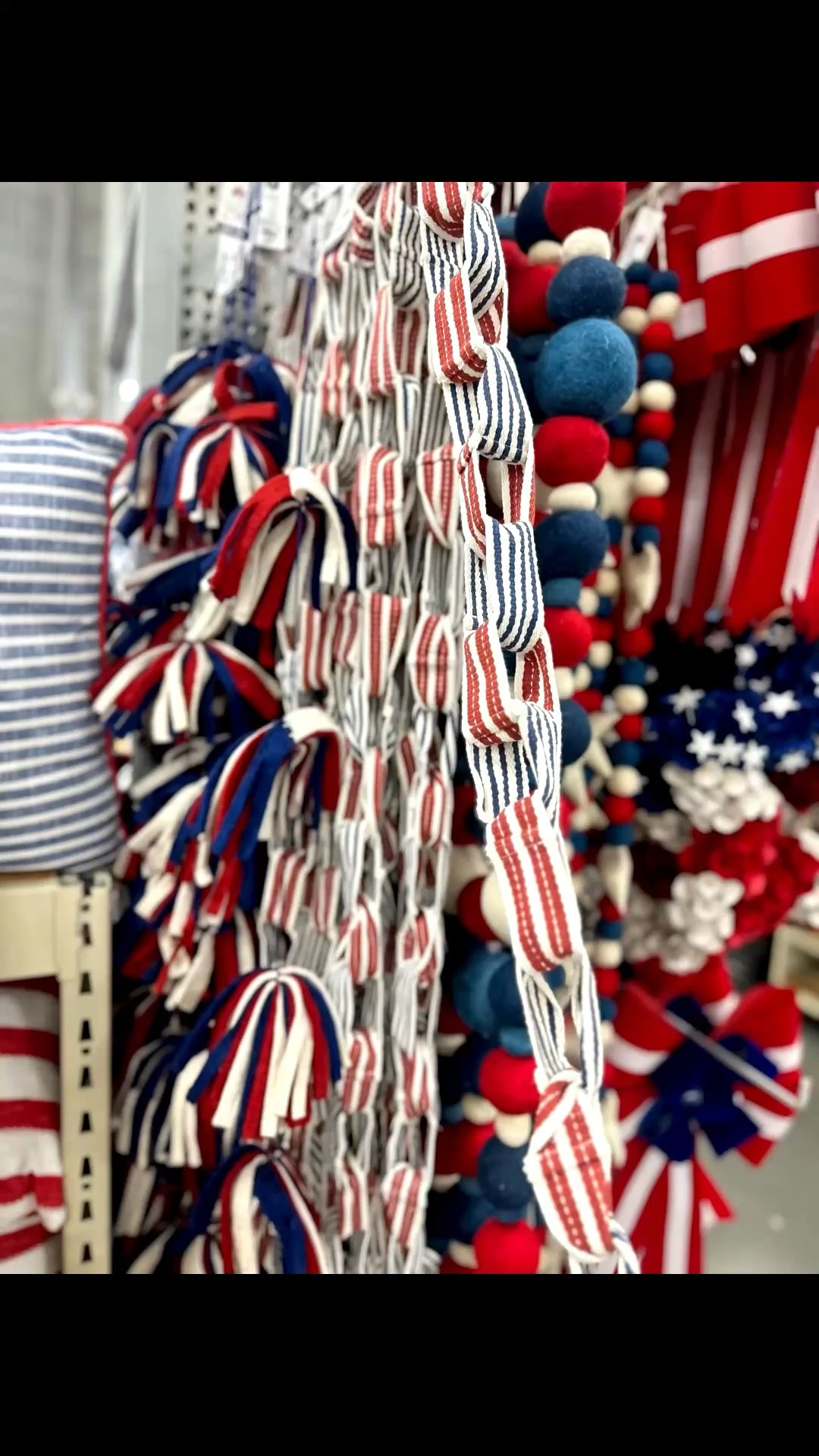 I found these cute red, white and blue garlands that would be so cute for all of the upcoming summer patriotic holidays. 

Hand them on a fireplace or over the top of a china cabinet for a festive look. 

July 4th • Memorial Day • Labor Day • patriotic decor • home decor • At Home stores

#LTKSeasonal #LTKHome #LTKSaleAlert