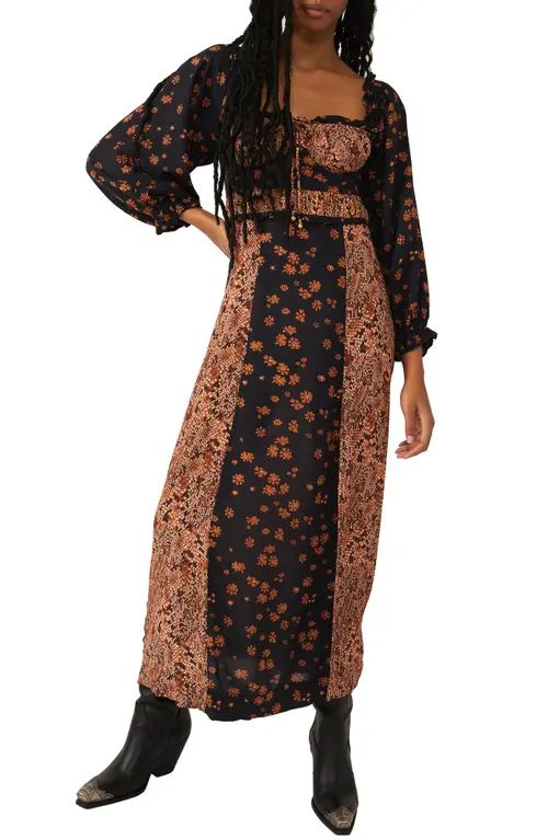 Free People Tigerlily Long Sleeve Maxi Dress in Black at Nordstrom, Size X-Small | Nordstrom