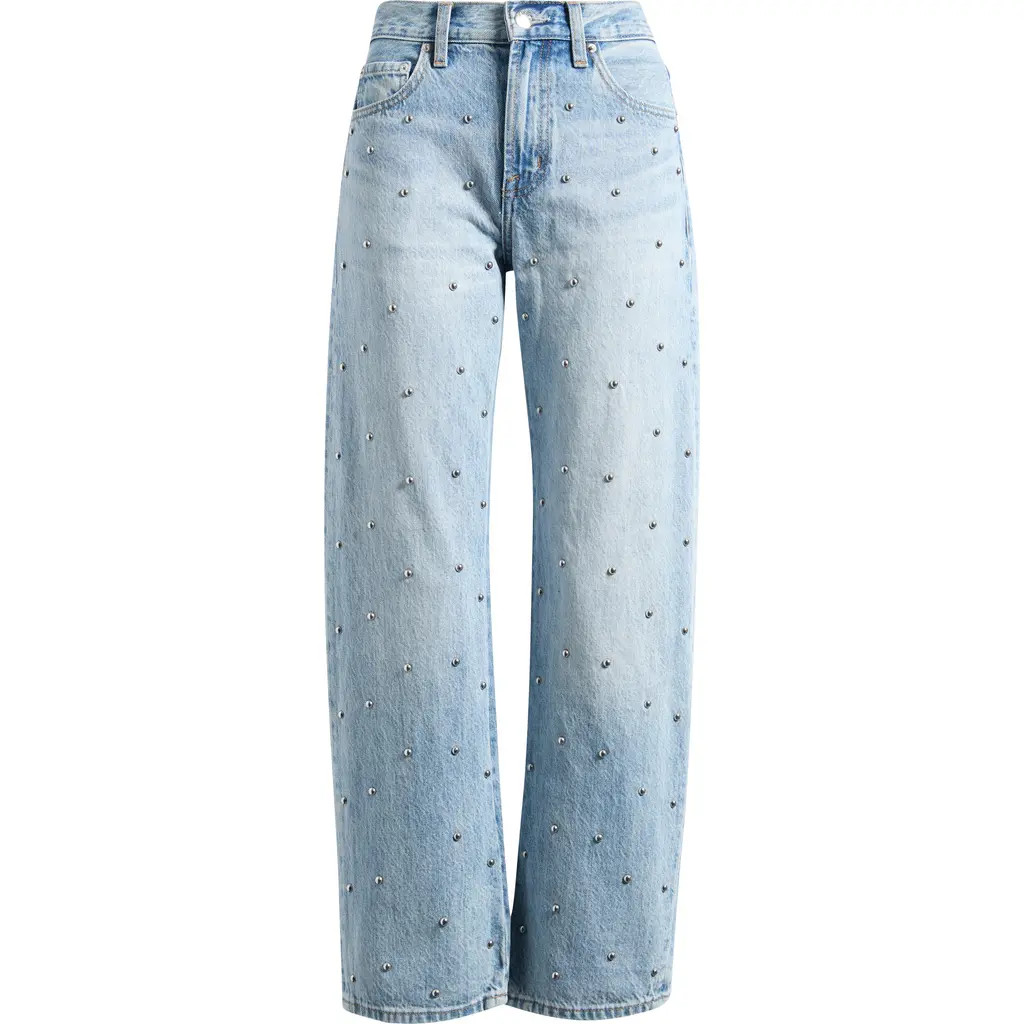 Pistola Lexi Stud Straight Leg Jeans in Aries at Nordstrom, Size 26 | Nordstrom