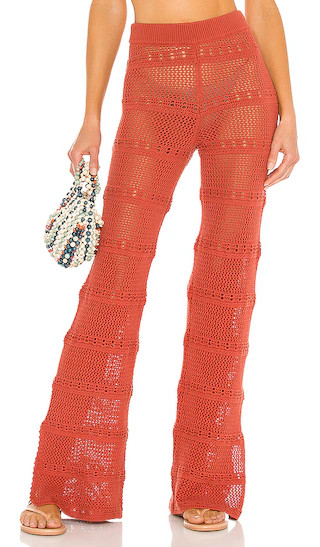 Hayden Crochet Pant in Blood Orange | Revolve Clothing (Global)