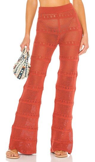 Hayden Crochet Pant in Blood Orange | Revolve Clothing (Global)