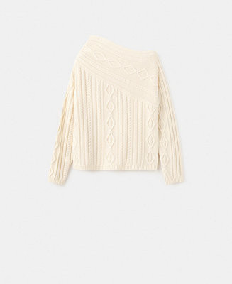 Women's Braided Wool-Blend Sweater | Macy's