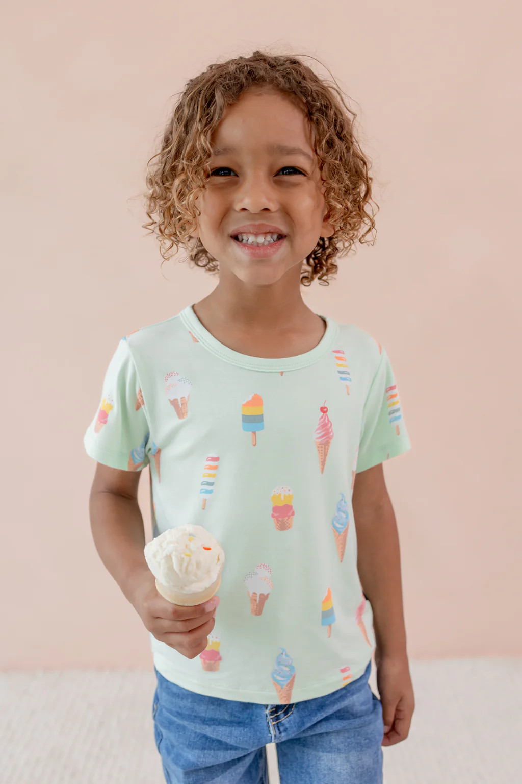 Toddler Basic Tee in Mint Ice Cream | Kyte Baby
