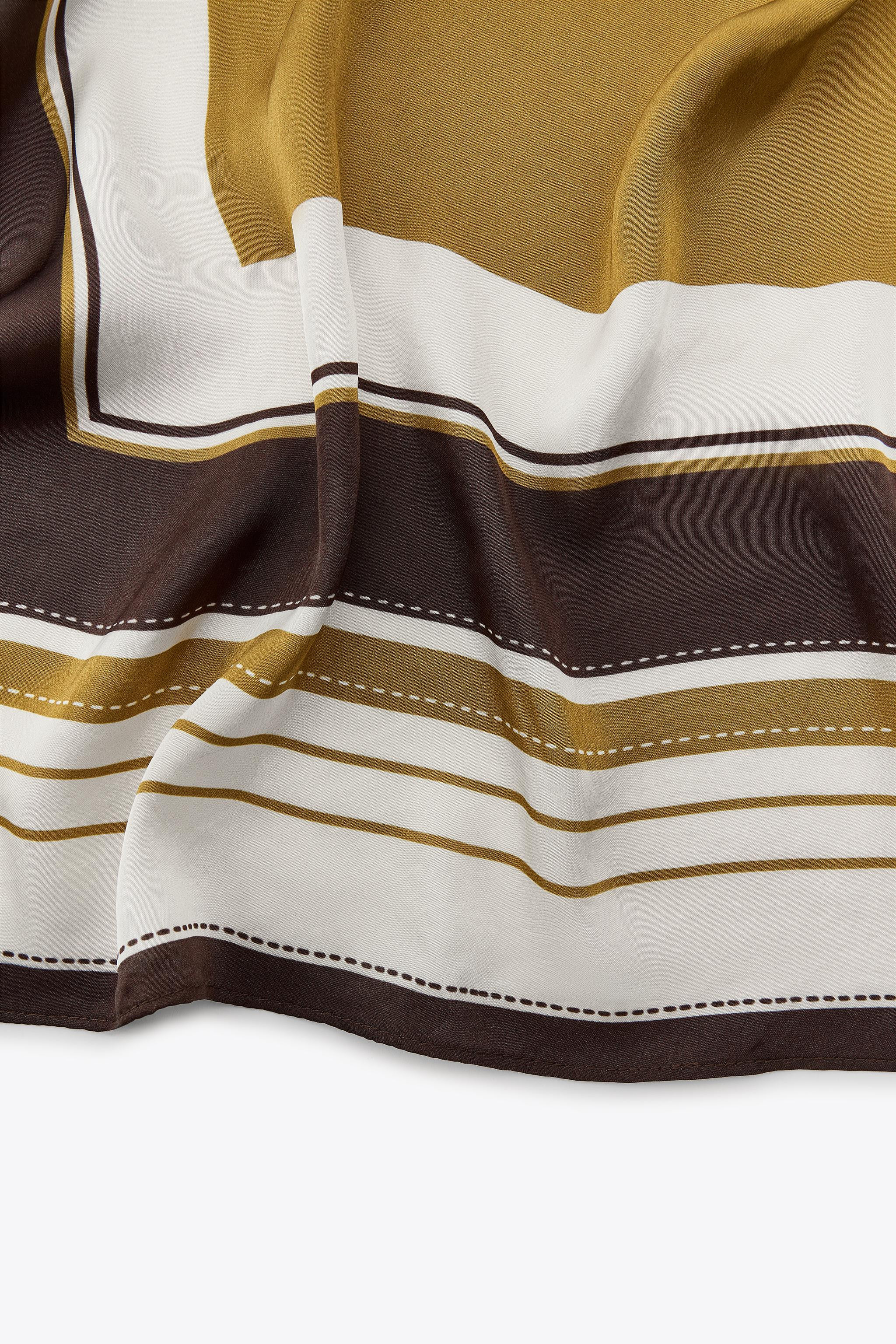 STRIPED PRINT SCARF | Zara US