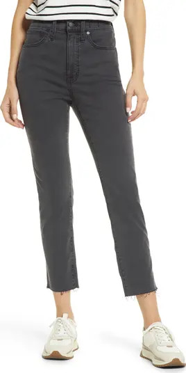 High Waist Raw Hem Stovepipe Jeans | Nordstrom