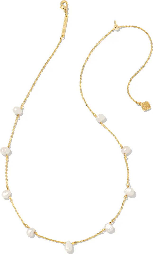 Kendra Scott Leighton Cultured Pearl Station Necklace | Nordstrom | Nordstrom