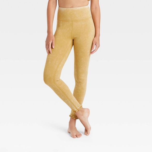 Women's High-Waisted 7/8 Leggings with Ruffle Hem - JoyLab™ | Target