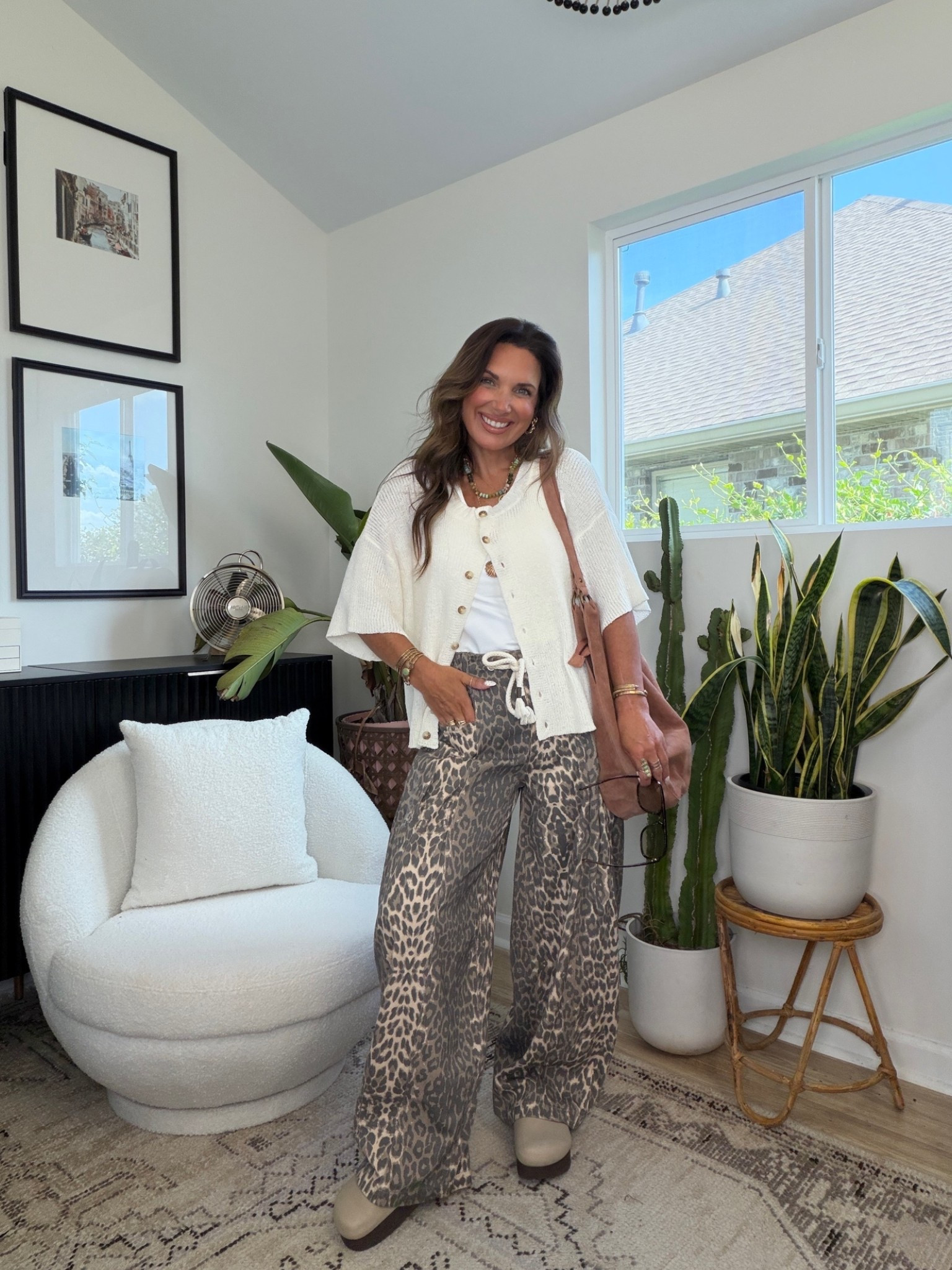 Basics that are perfect for now and leading into fall. Just add this lightweight cardigan. Wearing size small in pants and size small in tank. Pants run big.. I’m swapping out for a small. 

#LTKootd #LTKmomlife
#LTKootd #LTKOver40 #LTKSeasonal