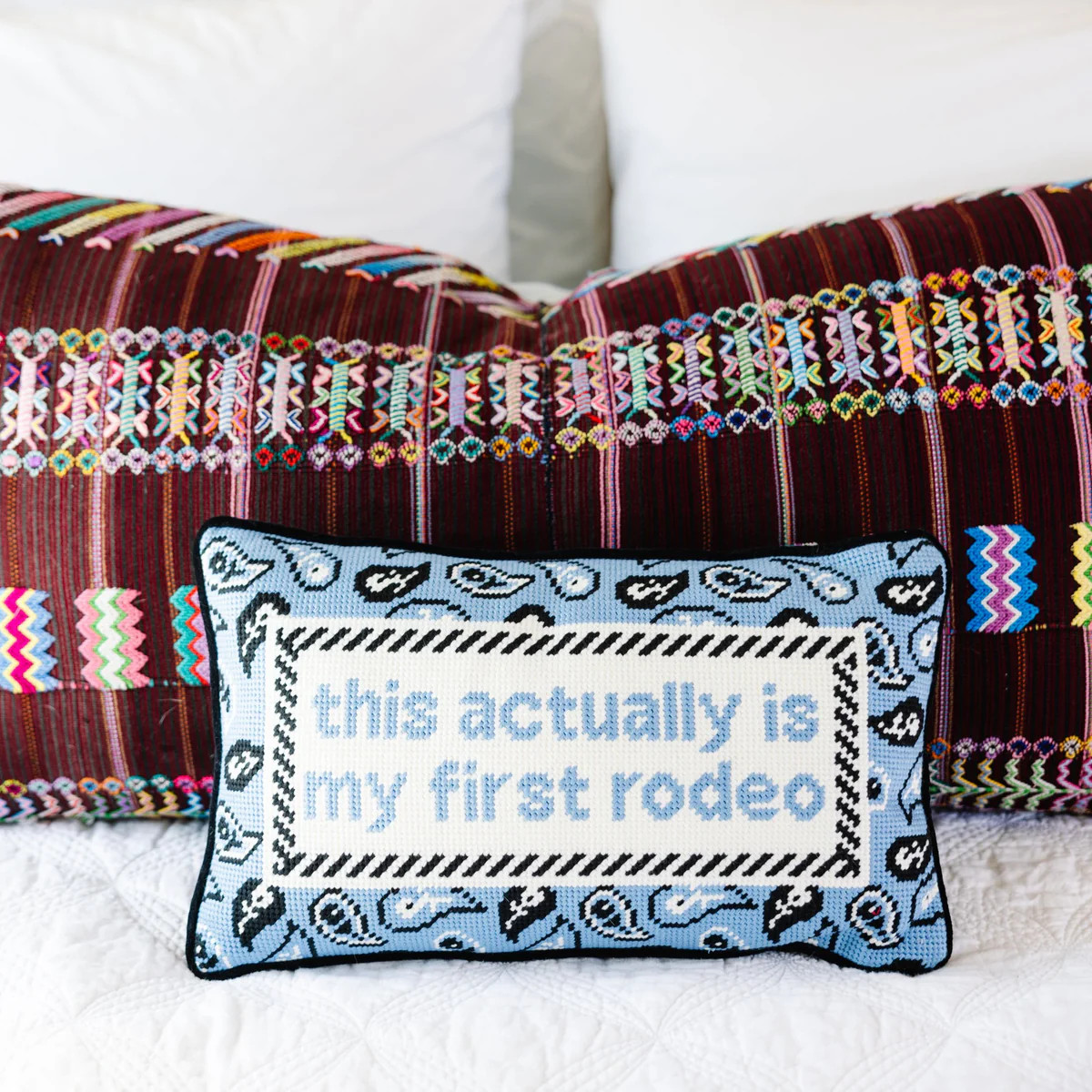 Furbish Studio - First Rodeo Needlepoint Pillow | Furbish Studio