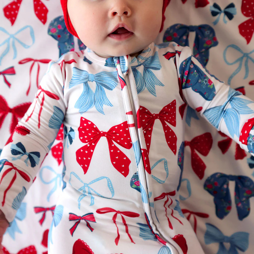 Bows White Long Sleeve Martha Convertible One Piece | Posh Peanut\u00ae | Posh Peanut