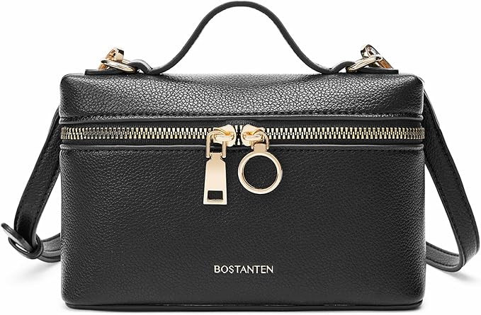 BOSTANTEN Vegan Leather Satchel Bag Quilted Crossbody Purses for Women Small Tote Shoulder Handba... | Amazon (US)