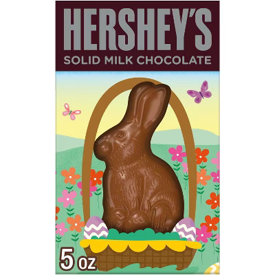 HERSHEY'S Milk Chocolate Solid Bunny Easter Candy Gift Box - 5oz | Target