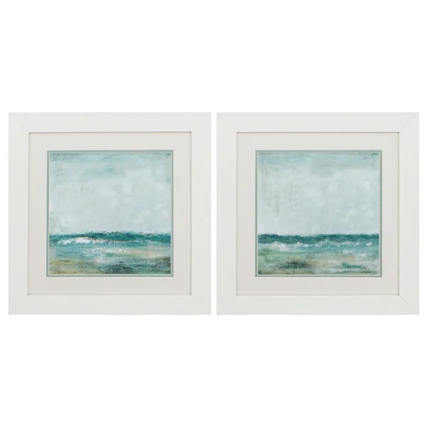 White Frame Cape Cod - 2 Piece Single Picture Frame Painting | Wayfair North America