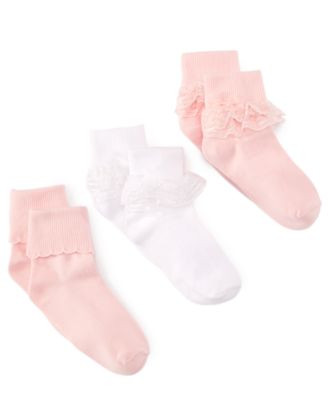 Trimfit 3-Pack Decorative Socks, Little Girls & Big Girls - Macy's | Macy's
