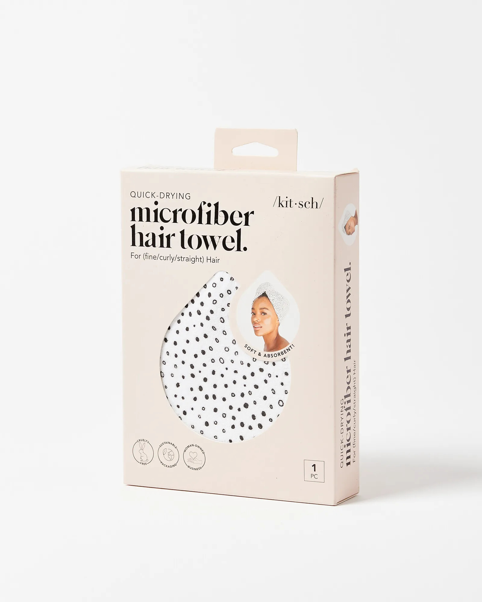 Black & White Polka Dot Hair Towel | Oliver Bonas | Oliver Bonas (Global)