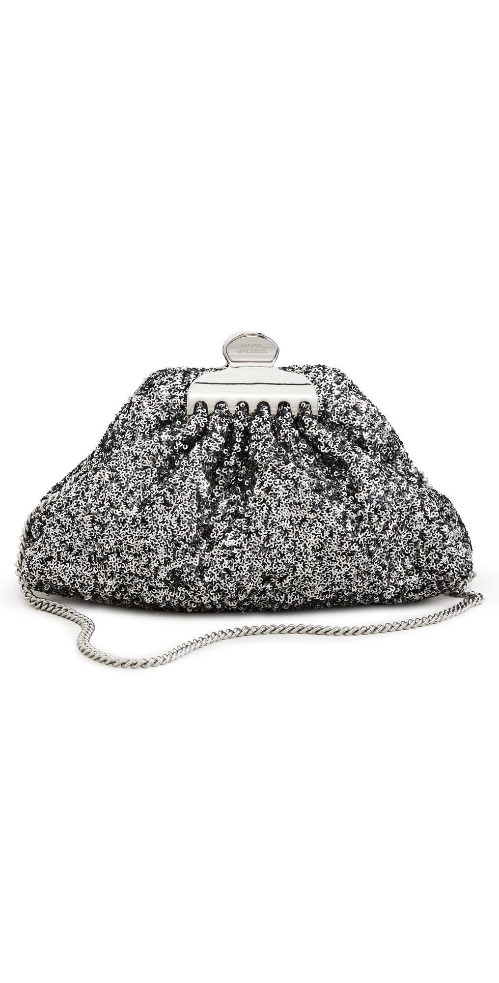 Marc Jacobs The Sequin Glam Small Clutch Silver One Size | Shopbop