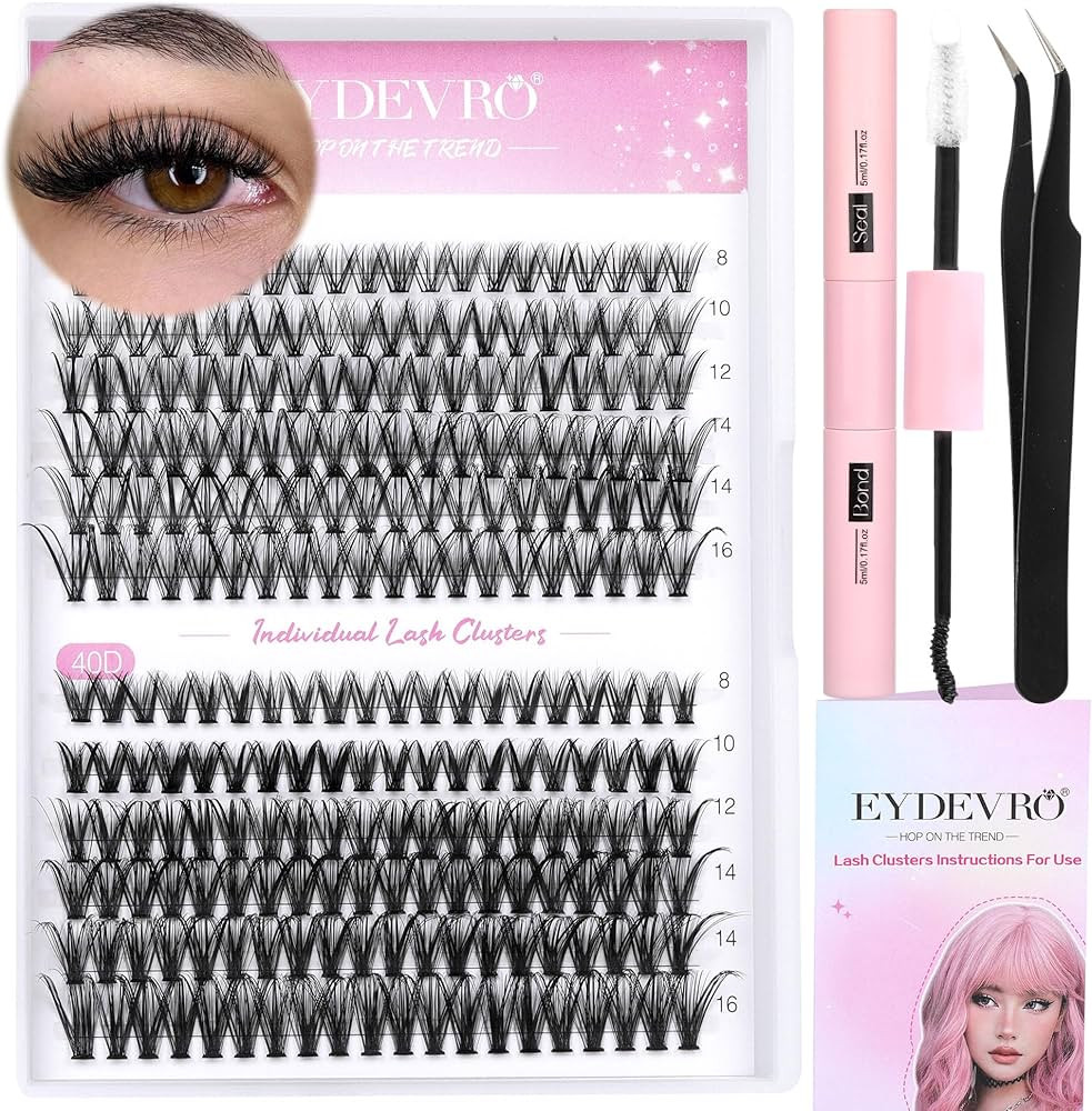 EYDEVRO Lash Extension Kit 240 pcs Lash Clusters Eyelash Extension Kit, 30D40D Individual Lashes ... | Amazon (CA)