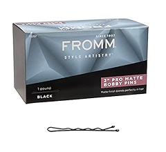 Fromm Style Artistry 2" Crimped Bobby Pins, Matte Bronze, 600 Hair Pins, Secure Hold, Suitable fo... | Amazon (US)