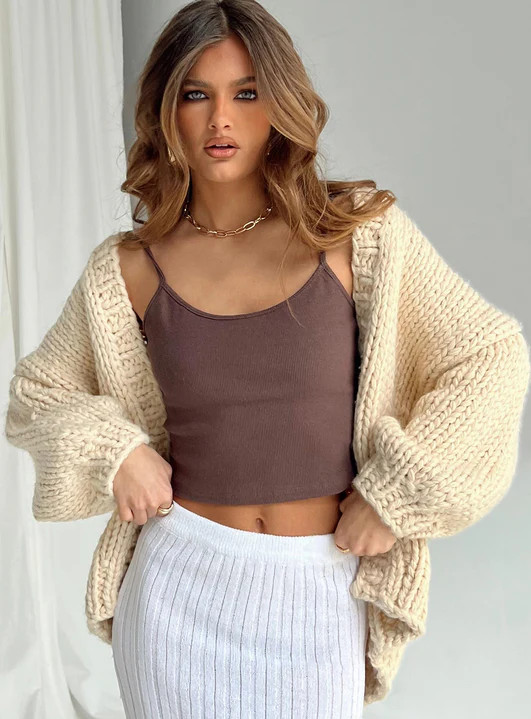 Lester Knit Cardigan Cream | Princess Polly US