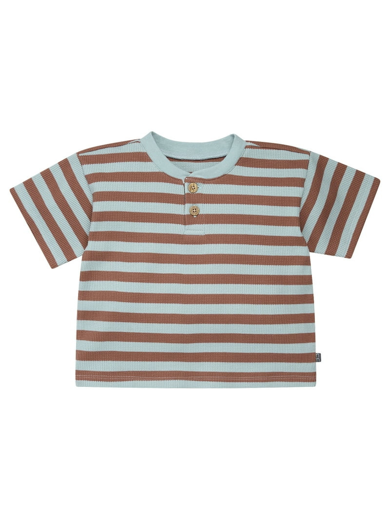 Modern Moments by Gerber Toddler Boy Henley Top and Short Outfit Set, 2-Piece, 12 Months - 5T | Walmart (US)