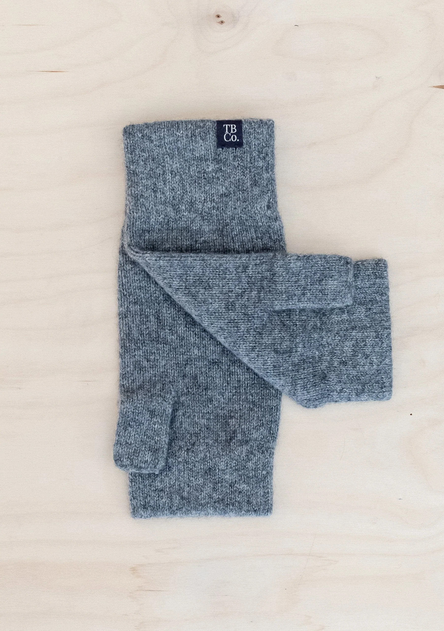 Cashmere & Merino Wrist Warmers in Charcoal Melange | The Tartan Blanket Co.