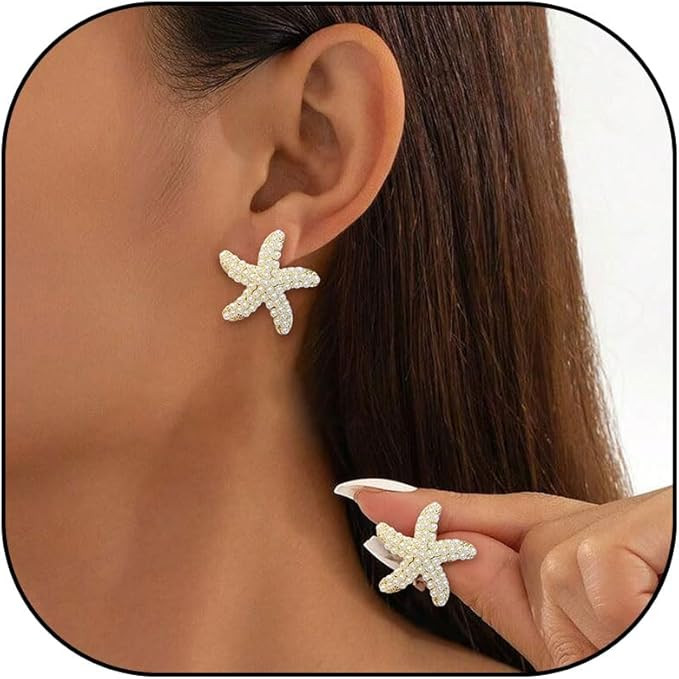 Seashell Earrings for Women Starfish Hoop Earrings Summer Earrings Jewelry Summer Clothes for Tee... | Amazon (CA)