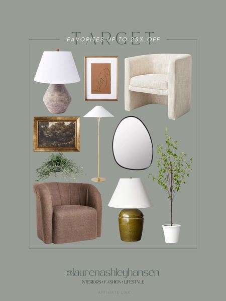 All of these stunning Target home finds are on sale! Up to 25% off select table lamps, accent chairs, wall art and more! 

#LTKHome #LTKSaleAlert #LTKStyleTip