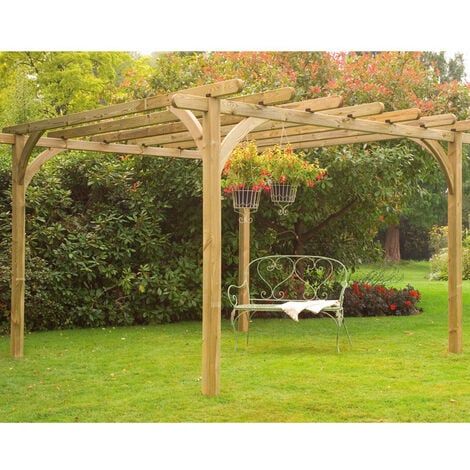 Forest Large Ultima Wooden Garden Pergola Arch 10'x10' | ManoMano UK