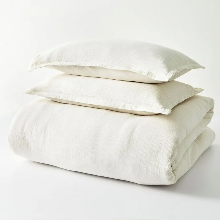 Better Homes & Gardens 3-Piece Cream Gauze Comforter Set, Adult Full/Queen | Walmart (US)