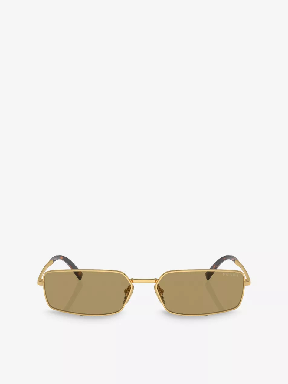 PRA60S rectangle-frame metal sunglasses | Selfridges