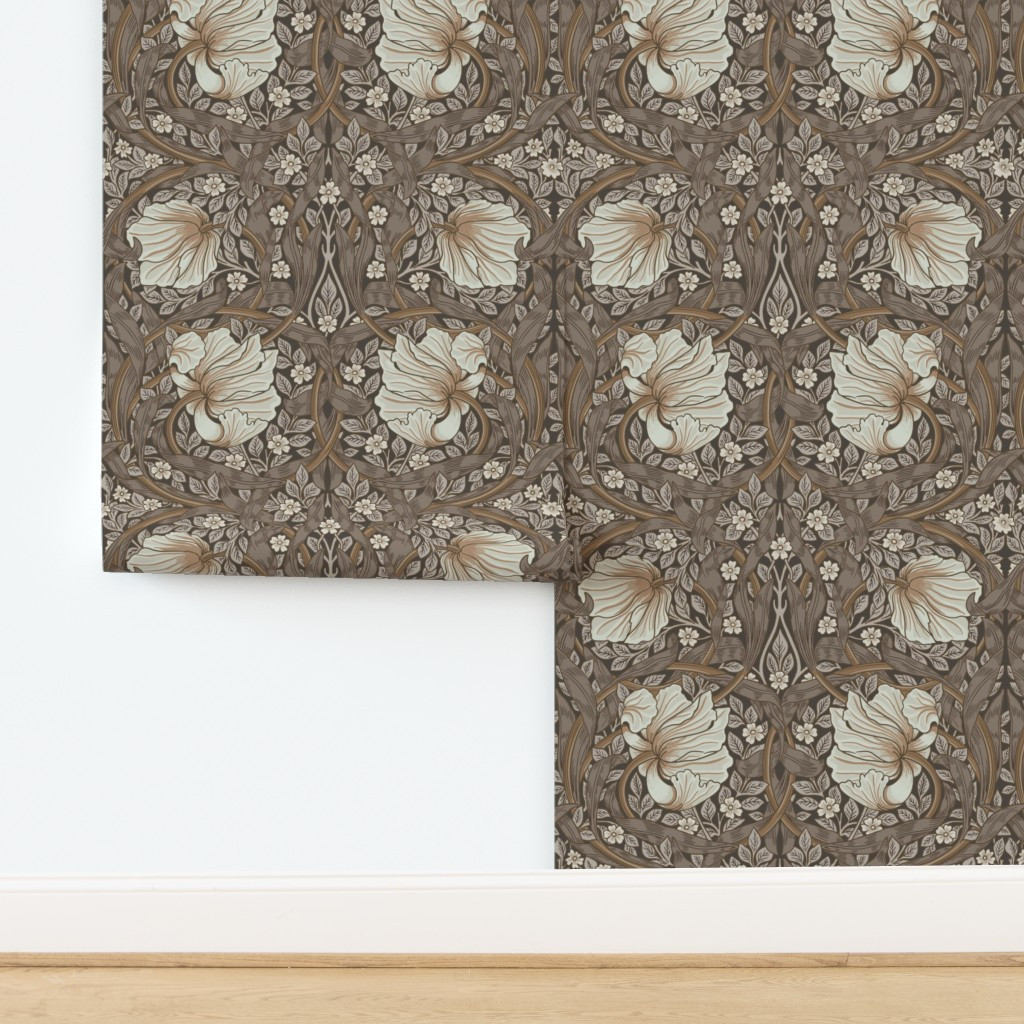 Pimpernel William Morris Heritage Glamour & Cottage Flowers Deco Wallpaper | Spoonflower | Spoonflower