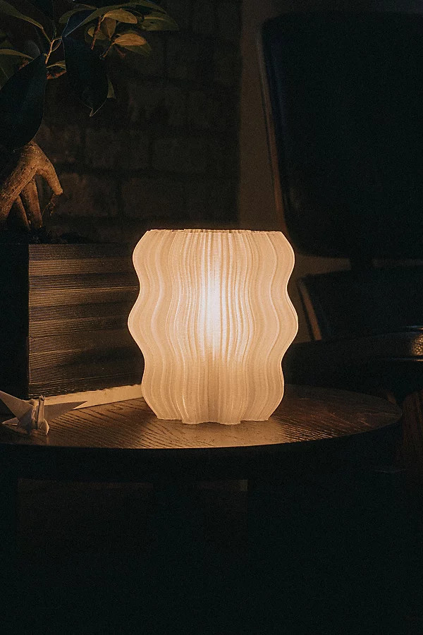 Wooj Design The Mini Wavy Lamp in Natural at Urban Outfitters | Urban Outfitters (US and RoW)