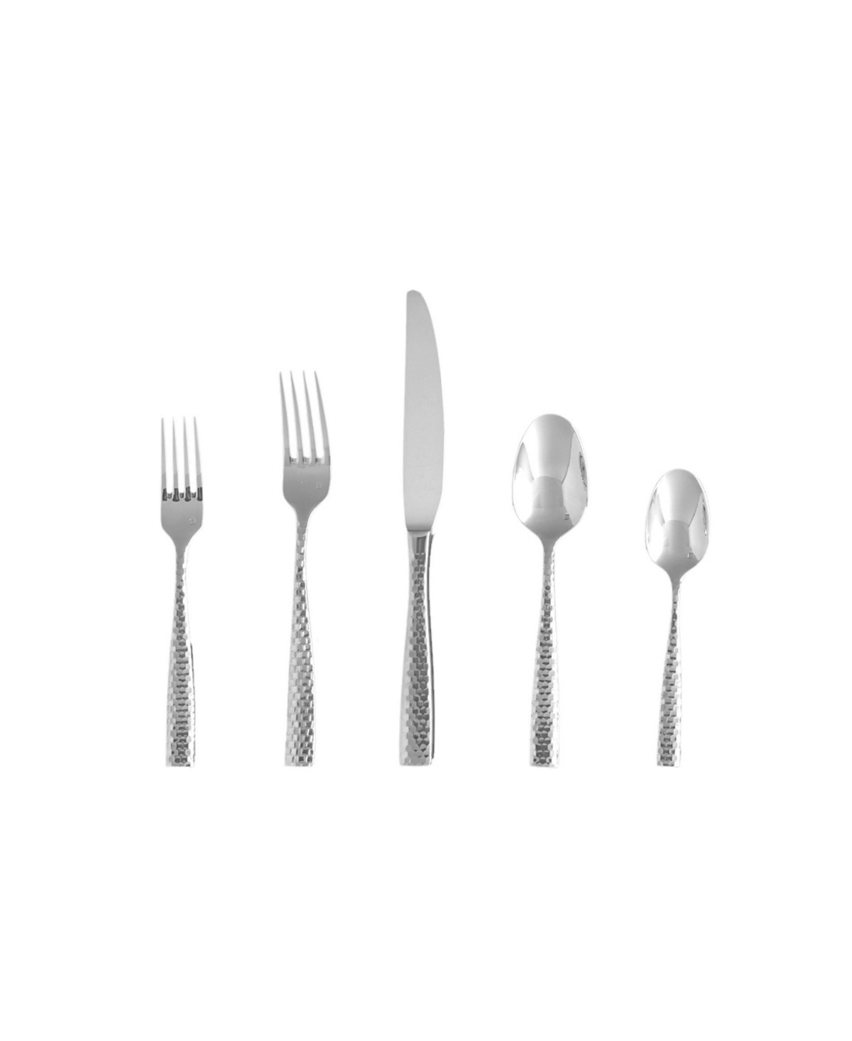 Fortessa Lucca Faceted 5pc Place Setting - Stainless Steel | Macy's