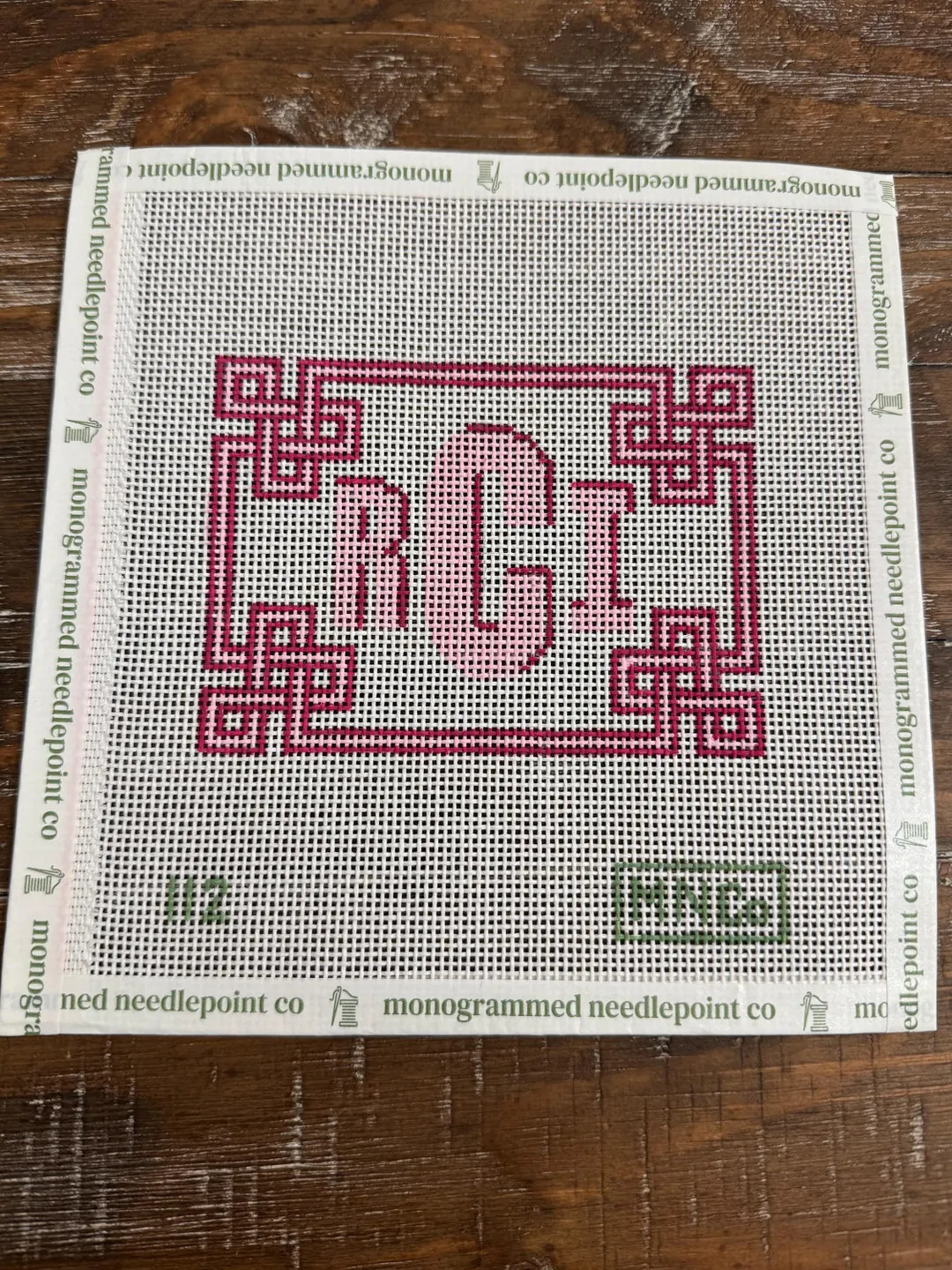 Needlepoint Canvas, 13 Mesh, Hand Painted With Monogram - Etsy | Etsy (US)