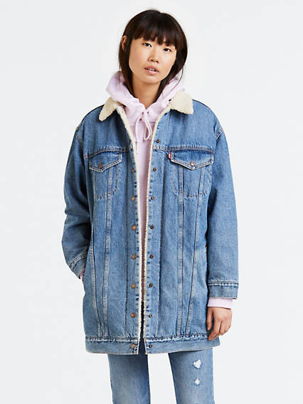 Levi's Lengthened Sherpa Trucker Jacket - Women's 2XS | LEVI'S (US)