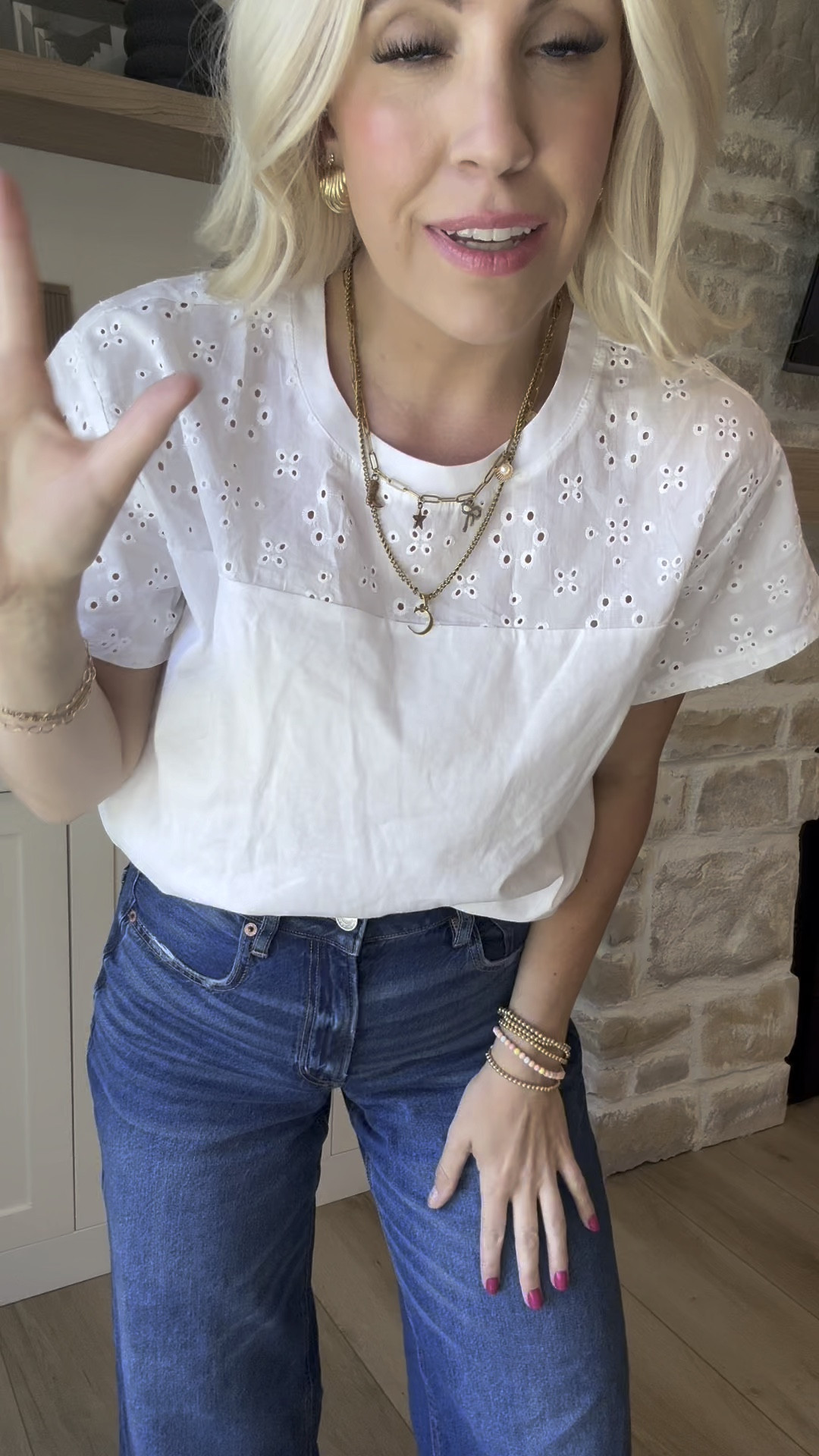 They brought back this eyelet detail tshirt! Size M 

#LTKstyletip #LTKfindsunder50 #LTKfindsunder100