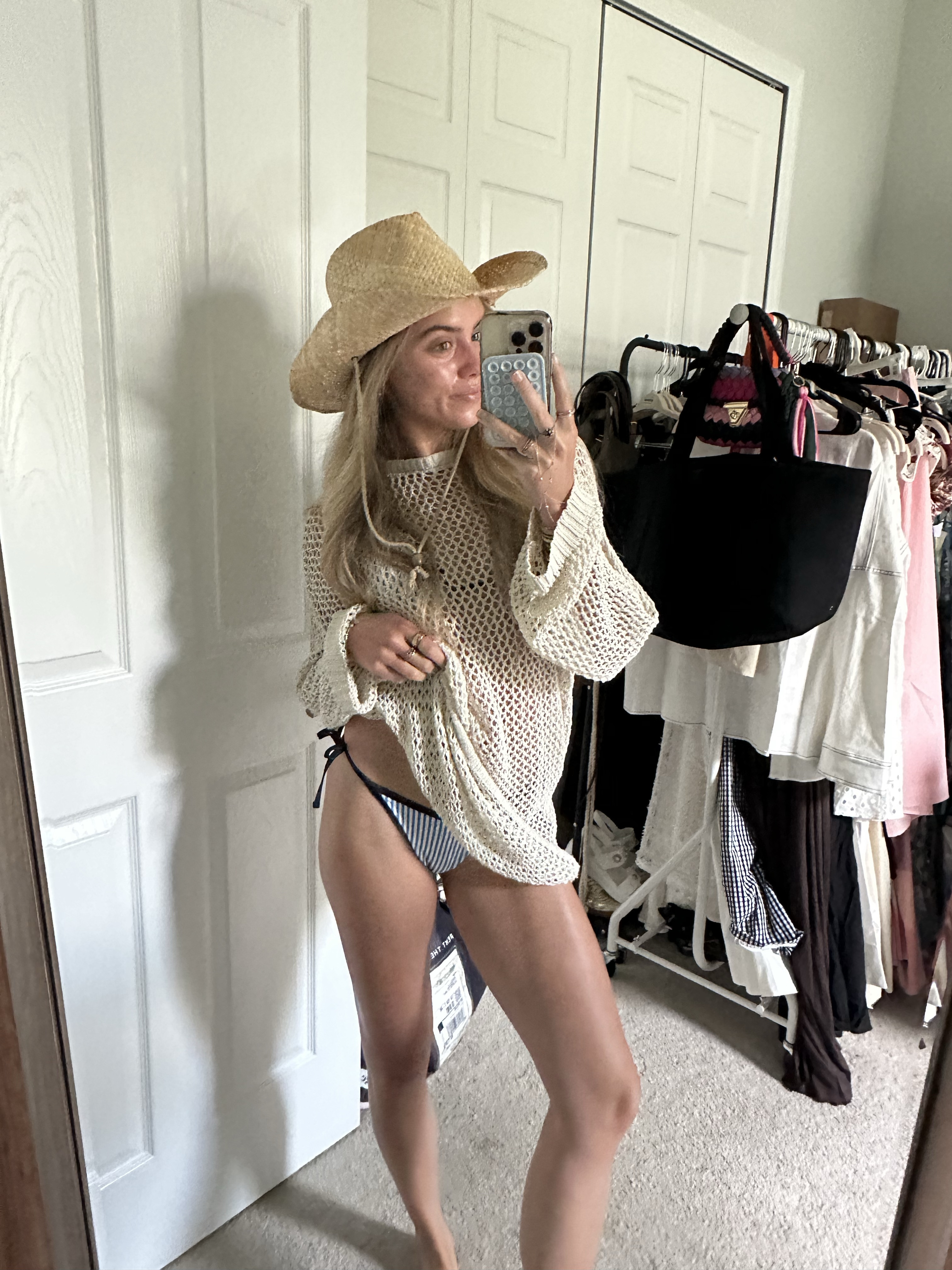 Amazon Women's Crochet Knit Crop Top Pullover Sweater Long Sleeve Hollow Out Square Neck Y2k Shirt Summer Streetwear. Mesh coverup. Beach day. Boat day  

#LTKSwim #LTKFindsUnder50 #LTKSaleAlert