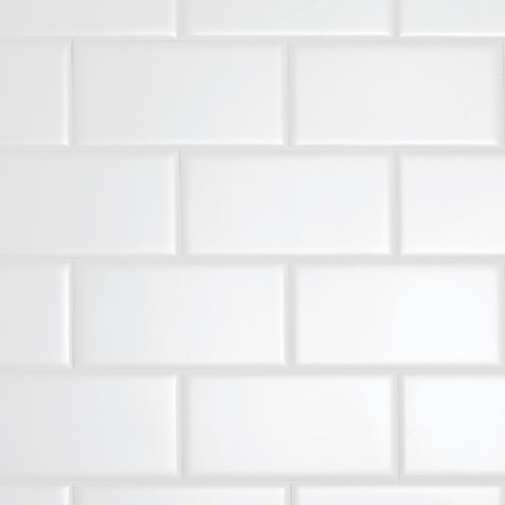 Daltile Restore Bright White 3 in. x 6 in. Ceramic Modular Wall Tile (12.5 sq. ft. / Case)-RE1536... | The Home Depot