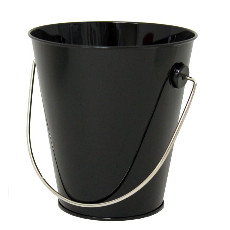 Tin Pail with Handle - 1 Count. Way to Celebrate, Black, Birthday, Does Not Hold Liquid for Volum... | Walmart (US)