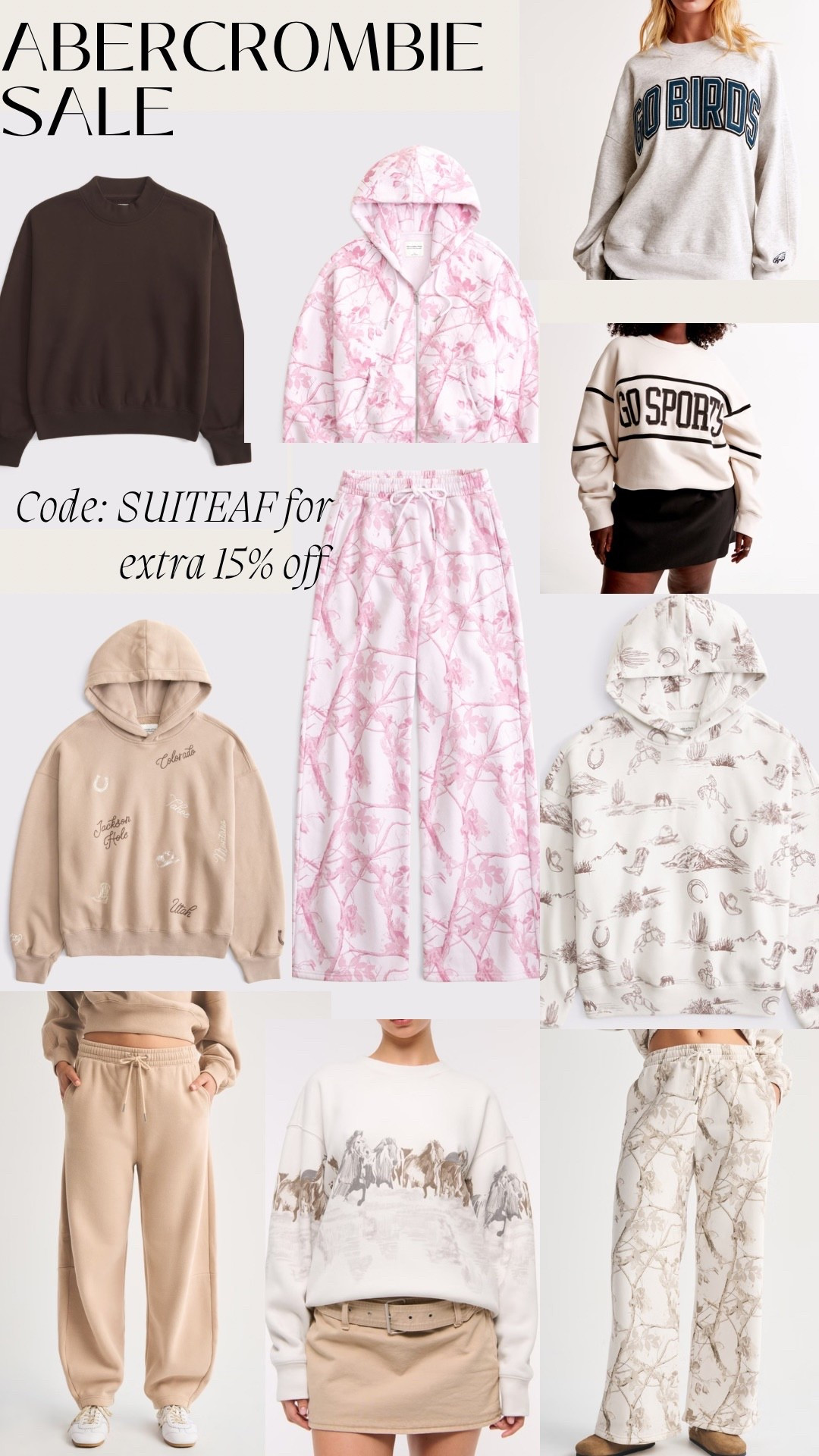 Abercrombie cozy sale! So many good hoodies, crew necks, and sweatpants..aka my uniform! 

#LTKFindsUnder50 #LTKStyleTip