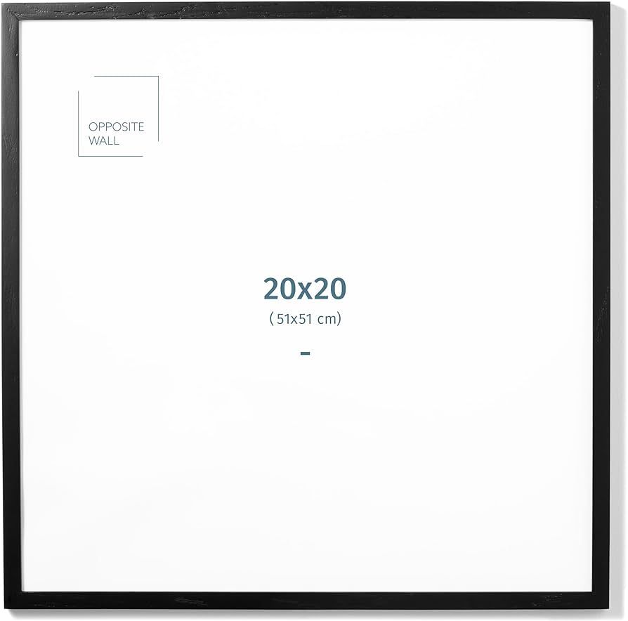 Opposite Wall - 20x20 in - Black Solid Oak Wood Picture Frame - Lightweight, Versatile & Shatterp... | Amazon (CA)