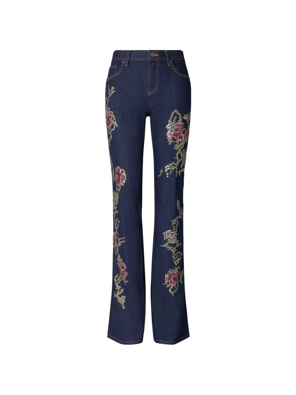Tory Burch embellished bootcut jeans - Blue | Farfetch Global