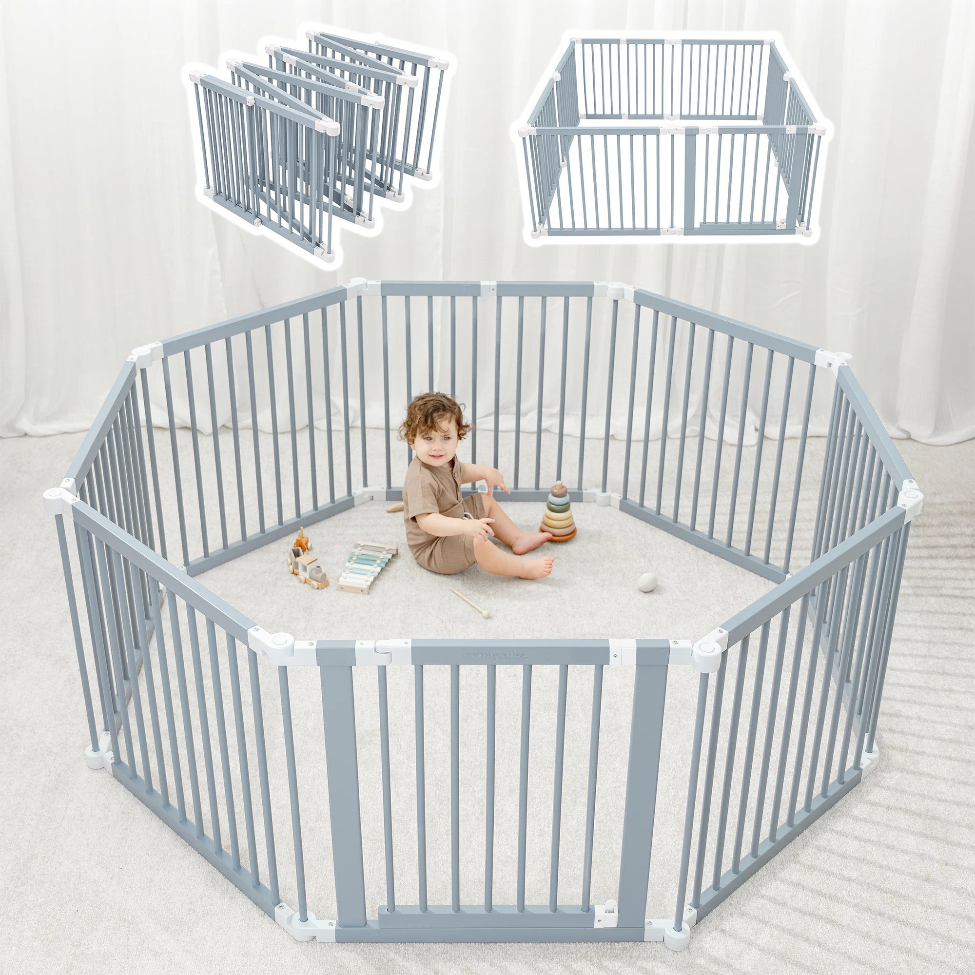 Comfy Cubs Baby Playpen - Pacific Blue one_size | 810118114144 | Lowe's