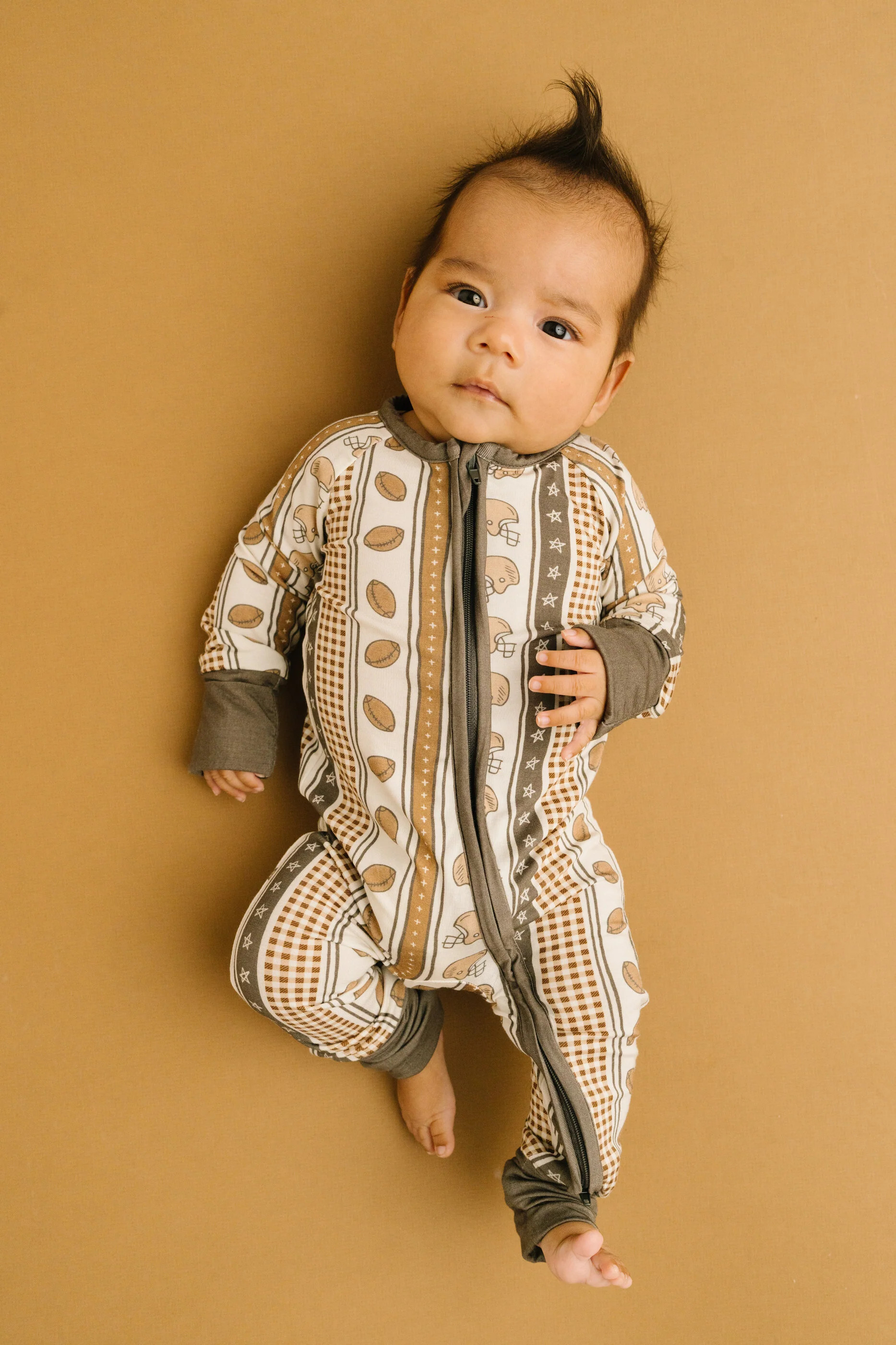 Touchdown Stripe Bamboo Sleeper | Little One Shop Co
